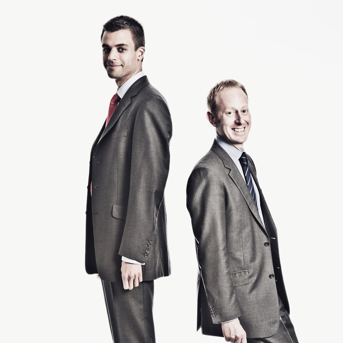 Quirky portrait of two office workers
